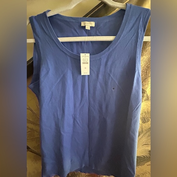 New Talbots Sleeveless Knit Sweater Top Shell SZ Medium - Picture 2 of 5